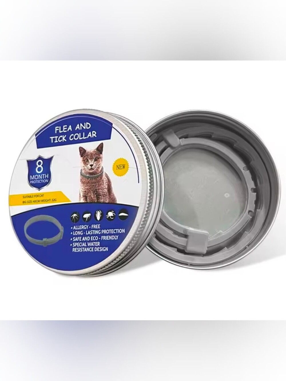 Flea and Tick Cat Collar - Gray - Unbranded